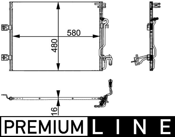 MAHLE Kondensaator,kliimaseade AC 364 000P