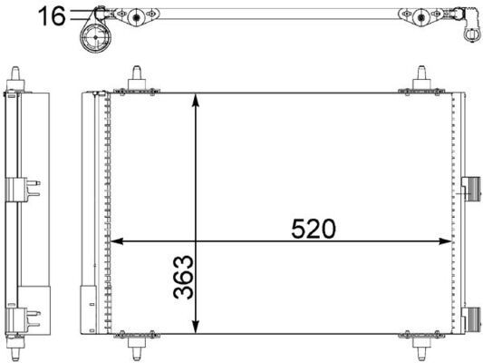 MAHLE Kondensaator,kliimaseade AC 447 000S