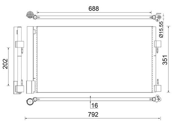 MAHLE Kondensaator,kliimaseade AC 486 000S