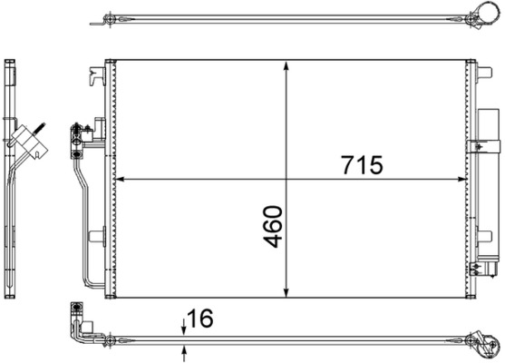 MAHLE Kondensaator,kliimaseade AC 553 001S