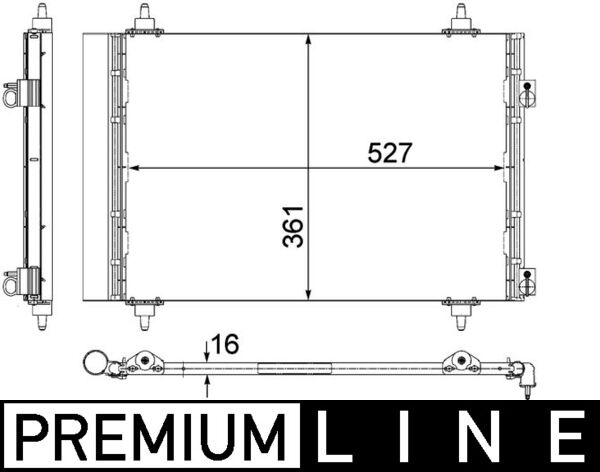 MAHLE Kondensaator,kliimaseade AC 554 000P
