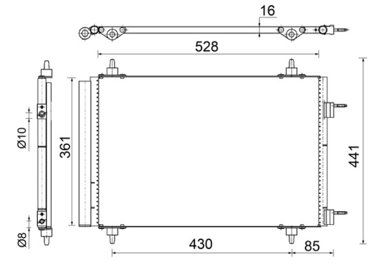 MAHLE Kondensaator,kliimaseade AC 554 000S