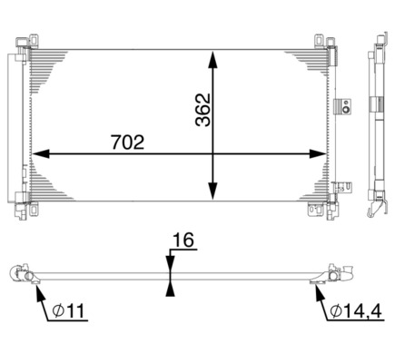 MAHLE Kondensaator,kliimaseade AC 597 000S