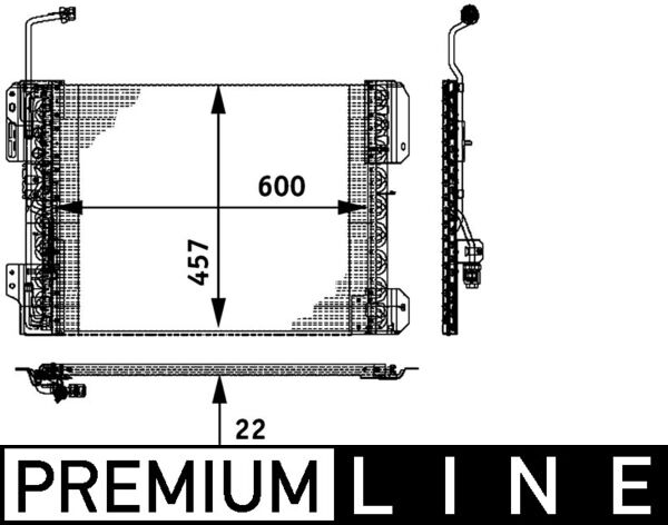 MAHLE Kondensaator,kliimaseade AC 671 000P