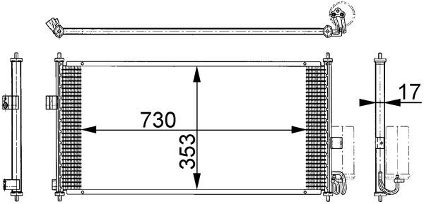 MAHLE Kondensaator,kliimaseade AC 674 000S