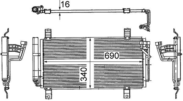 MAHLE Lauhdutin, ilmastointilaite AC 714 000S