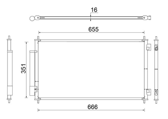 MAHLE Kondensaator,kliimaseade AC 811 000S