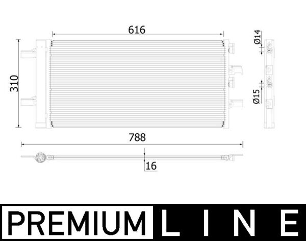MAHLE Kondensaator,kliimaseade AC 891 000P
