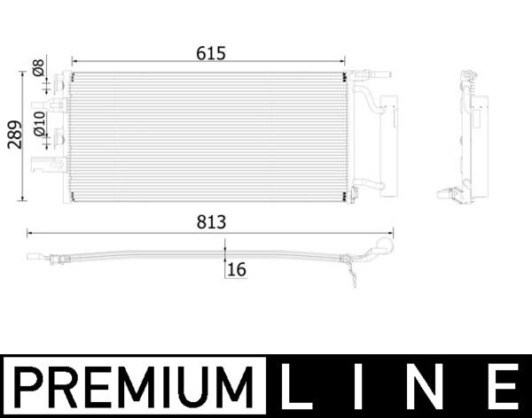 MAHLE Kondensor, klimatanläggning AC 893 000P