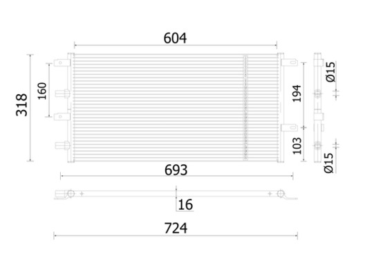 MAHLE Kondensaator,kliimaseade AC 914 000S
