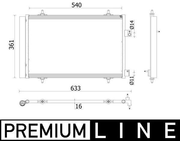 MAHLE Kondensaator,kliimaseade AC 922 000P