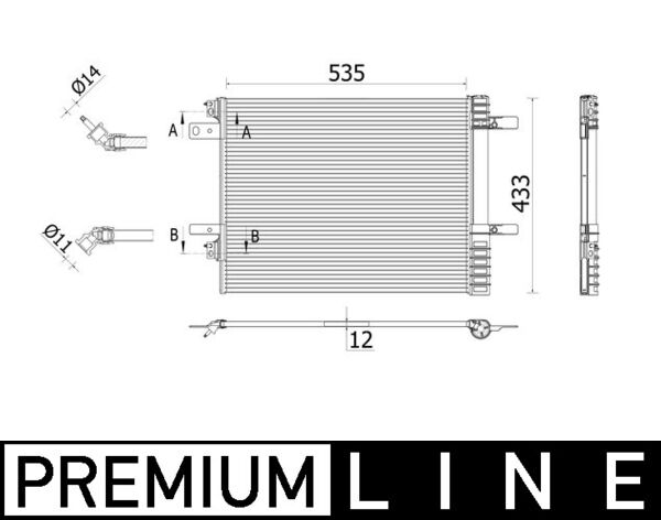 MAHLE Lauhdutin, ilmastointilaite AC 943 000P