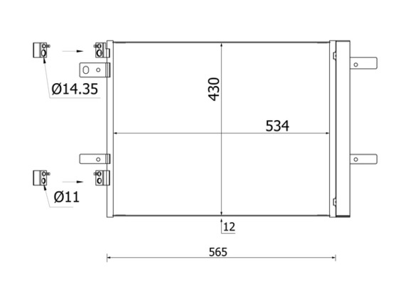 MAHLE Lauhdutin, ilmastointilaite AC 965 000S