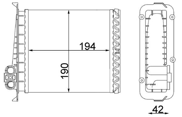 MAHLE Soojusvaheti,salongiküte AH 106 000S