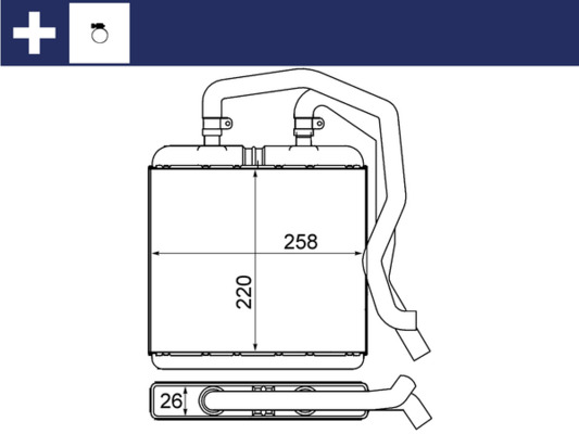 MAHLE Värmeväxlare, kupévärmare AH 12 000S