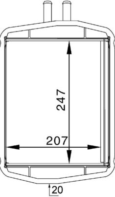 MAHLE Värmeväxlare, kupévärmare AH 152 000S