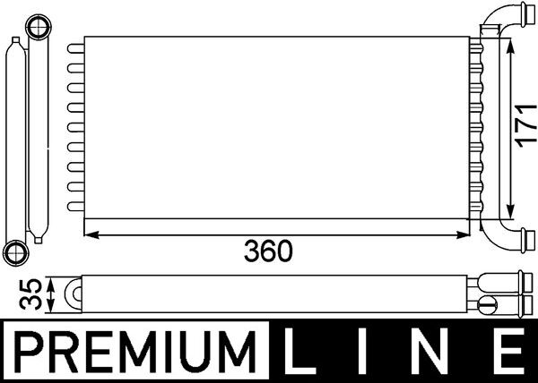 MAHLE Soojusvaheti,salongiküte AH 166 000P
