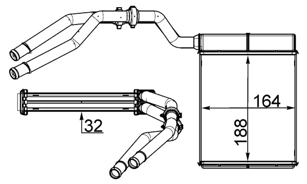 MAHLE Soojusvaheti,salongiküte AH 257 000S