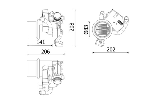 MAHLE Jäähdytin,pakokaasukierrätys CE 39 000P