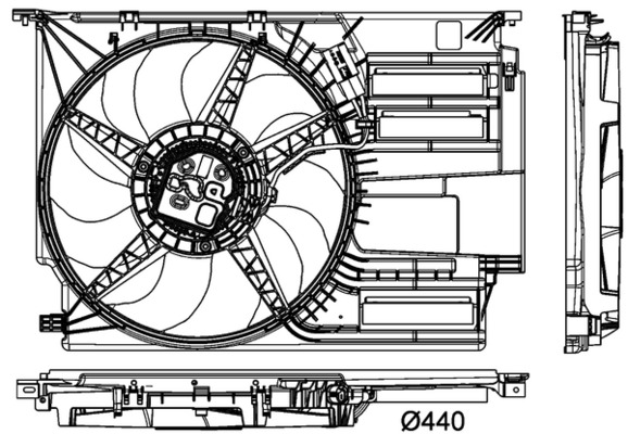 MAHLE Fläkt, kylare CFF 405 000P