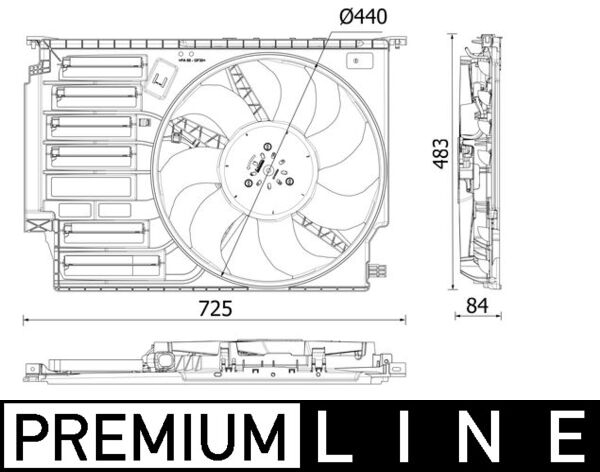 MAHLE Fläkt, kylare CFF 547 000P
