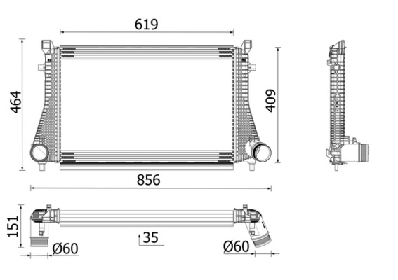 MAHLE Välijäähdytin CI 667 000P