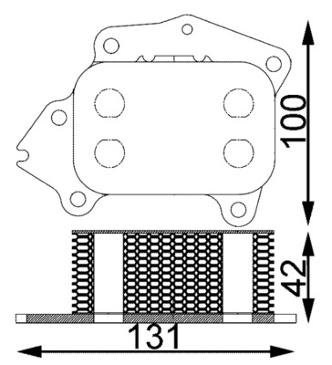 MAHLE Oljekylare, motor CLC 194 000S