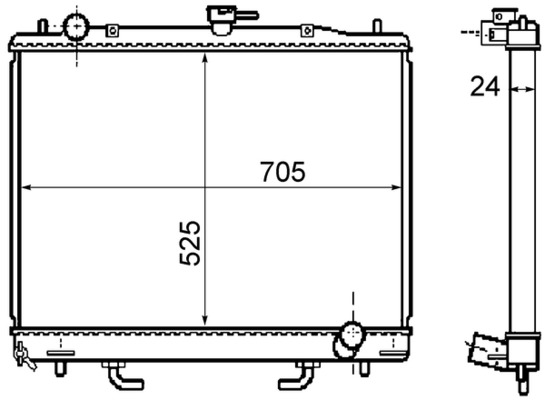 MAHLE Jäähdytin,moottorin jäähdytys CR 1072 000S