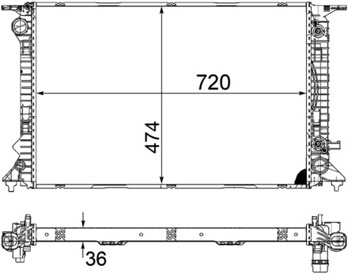 MAHLE Jäähdytin,moottorin jäähdytys CR 1134 000S