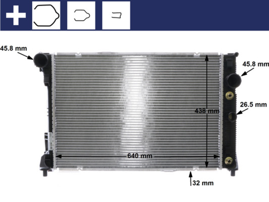 MAHLE Jäähdytin,moottorin jäähdytys CR 1176 000S