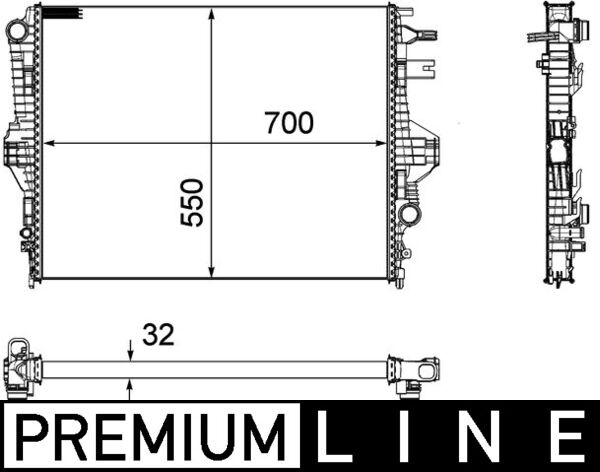 MAHLE radiatorius, variklio aušinimas CR 1184 000P