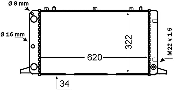MAHLE Radiaator,mootorijahutus CR 1415 000S