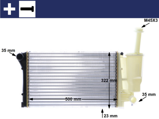 MAHLE Radiaator,mootorijahutus CR 1451 000S