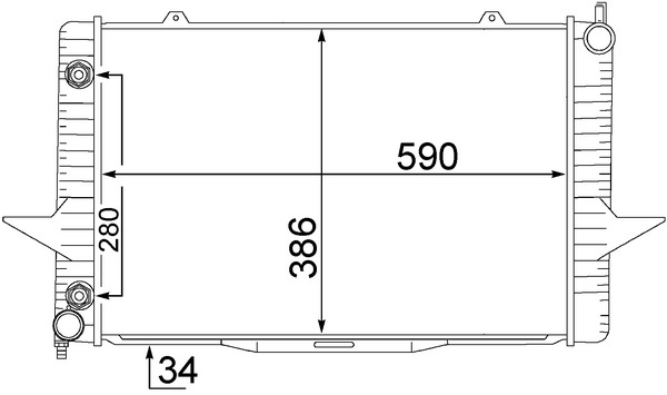 MAHLE Jäähdytin,moottorin jäähdytys CR 1544 000S