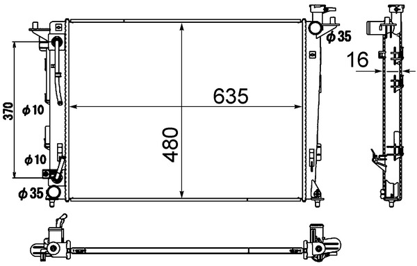 MAHLE Jäähdytin,moottorin jäähdytys CR 1890 000S