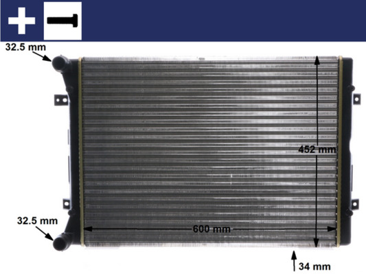 MAHLE Radiaator,mootorijahutus CR 2038 000S