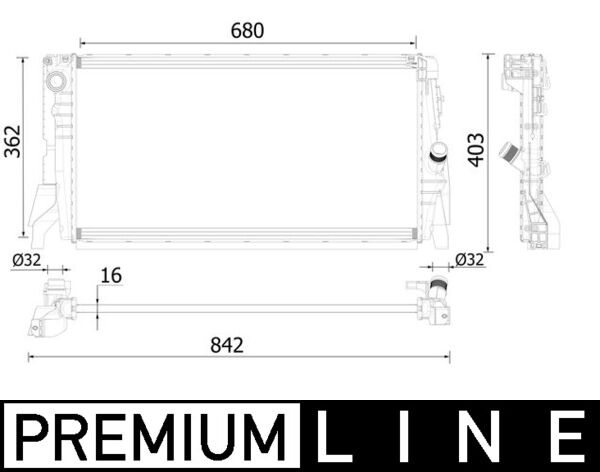 MAHLE Jäähdytin,moottorin jäähdytys CR 2315 000P