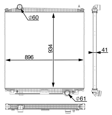 MAHLE Chłodnica, układ chłodzenia silnika CR 2390 000P
