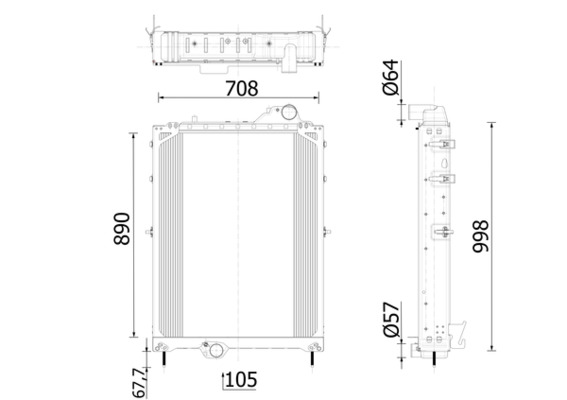 MAHLE Radiaator,mootorijahutus CR 2560 000P