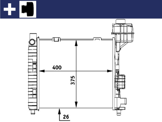 MAHLE Radiaator,mootorijahutus CR 322 000S