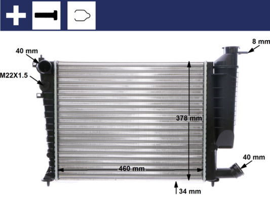 MAHLE Radiaator,mootorijahutus CR 478 000S
