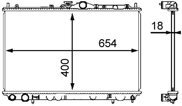 MAHLE Jäähdytin,moottorin jäähdytys CR 549 000S