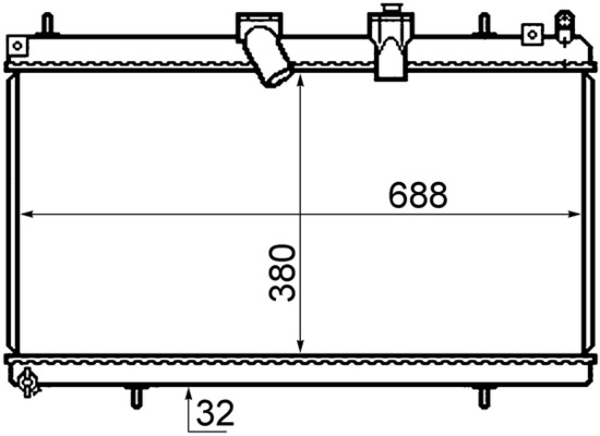 MAHLE Radiaator,mootorijahutus CR 802 000S