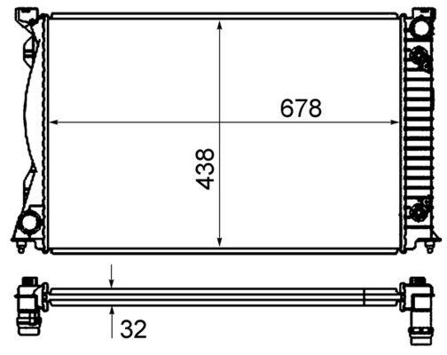 MAHLE Jäähdytin,moottorin jäähdytys CR 830 000S