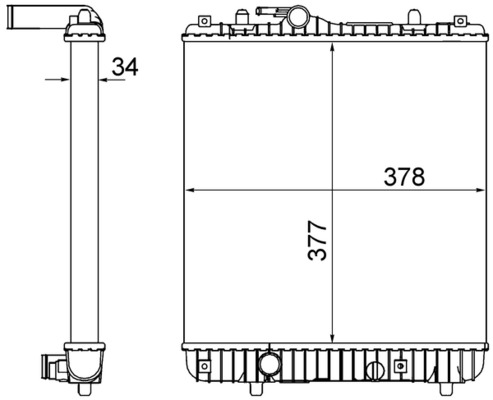 MAHLE Radiaator,mootorijahutus CR 837 001S