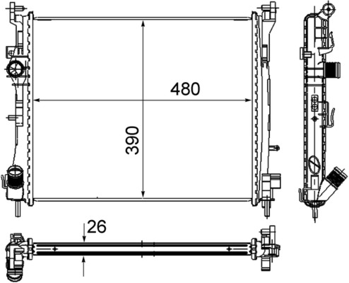 MAHLE Radiaator,mootorijahutus CR 947 000S