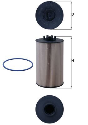 MAHLE Filtr paliwa KX 657D