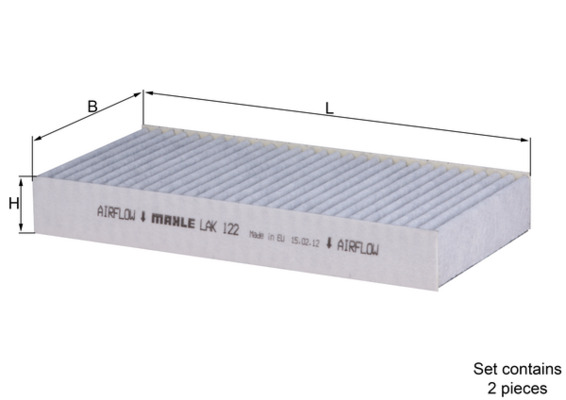 MAHLE Filter,salongiõhk LAK 122/S