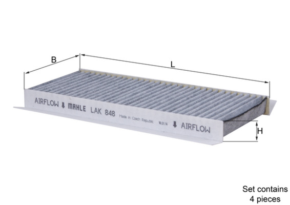 MAHLE Filter,salongiõhk LAK 848/S