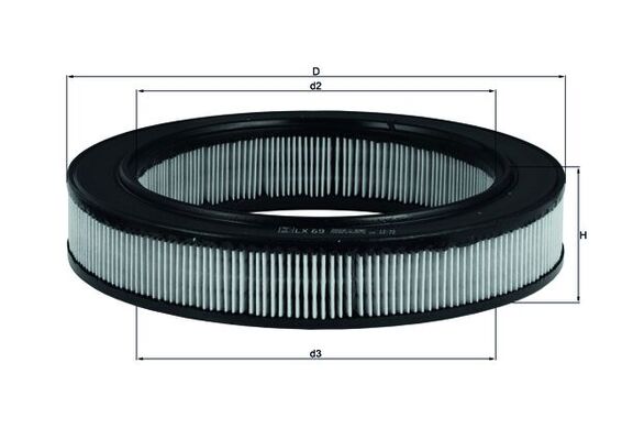 MAHLE Õhufilter LX 69